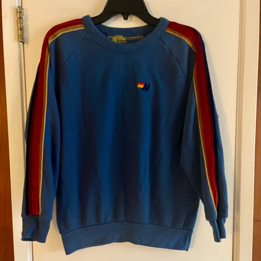 Aviator Nation 5 Stripe Pullover Sweatshirt